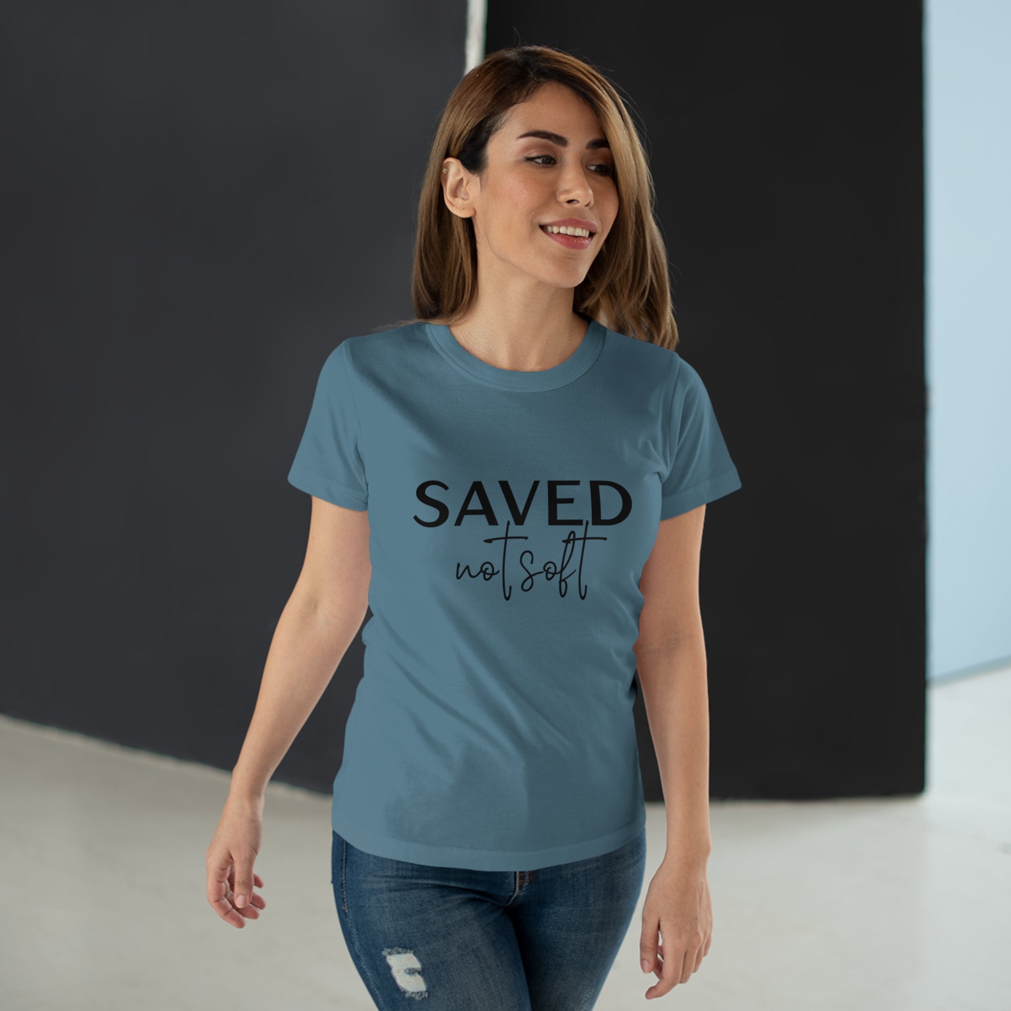 'Saved Not Soft' Women’s T‑Shirt
