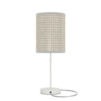 Beige Gingham Table Lamp