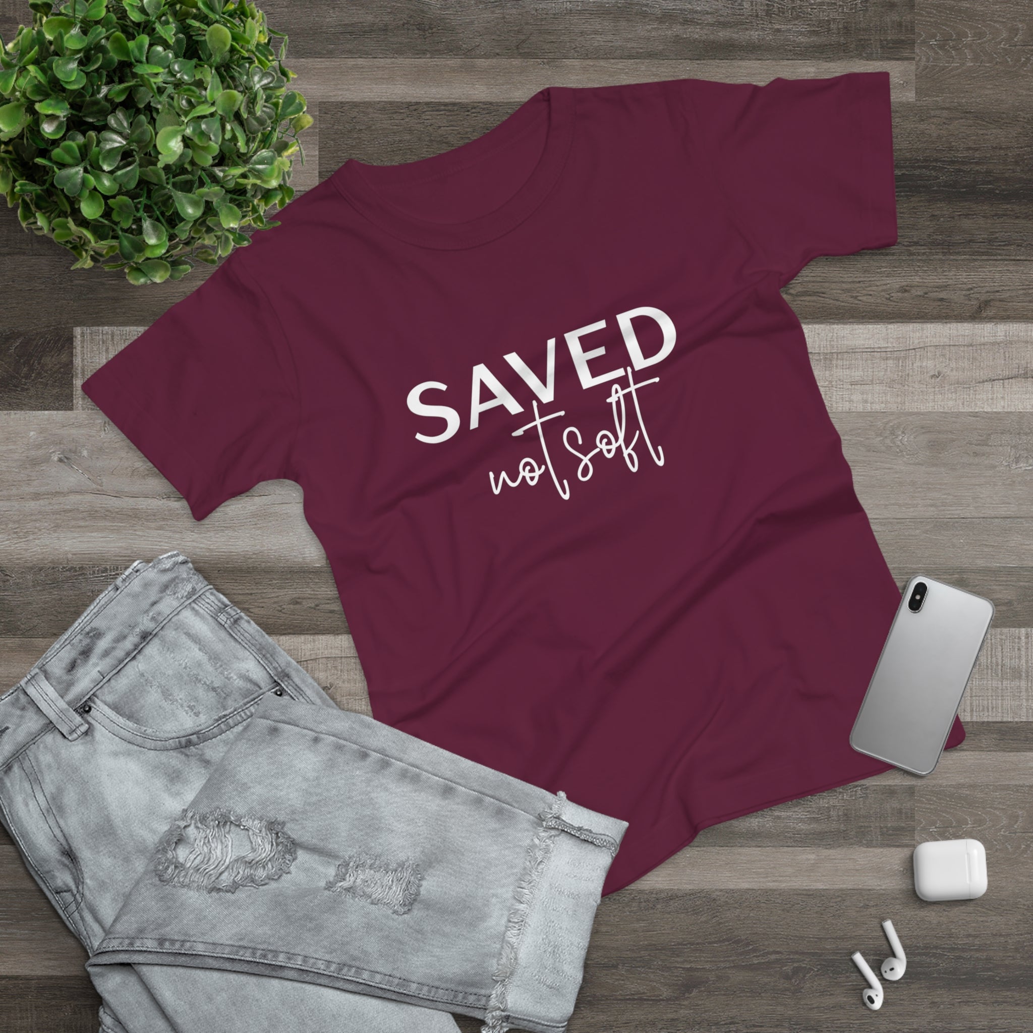 'Saved Not Soft' Women’s T‑Shirt