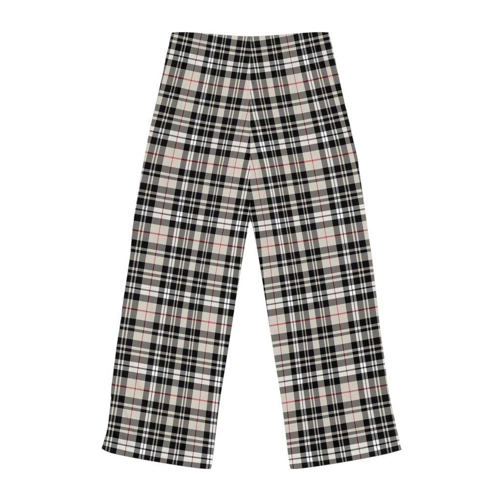 Classic Beige Plaid Women's Pajama Pants