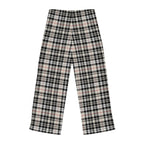 Classic Beige Plaid Women's Pajama Pants