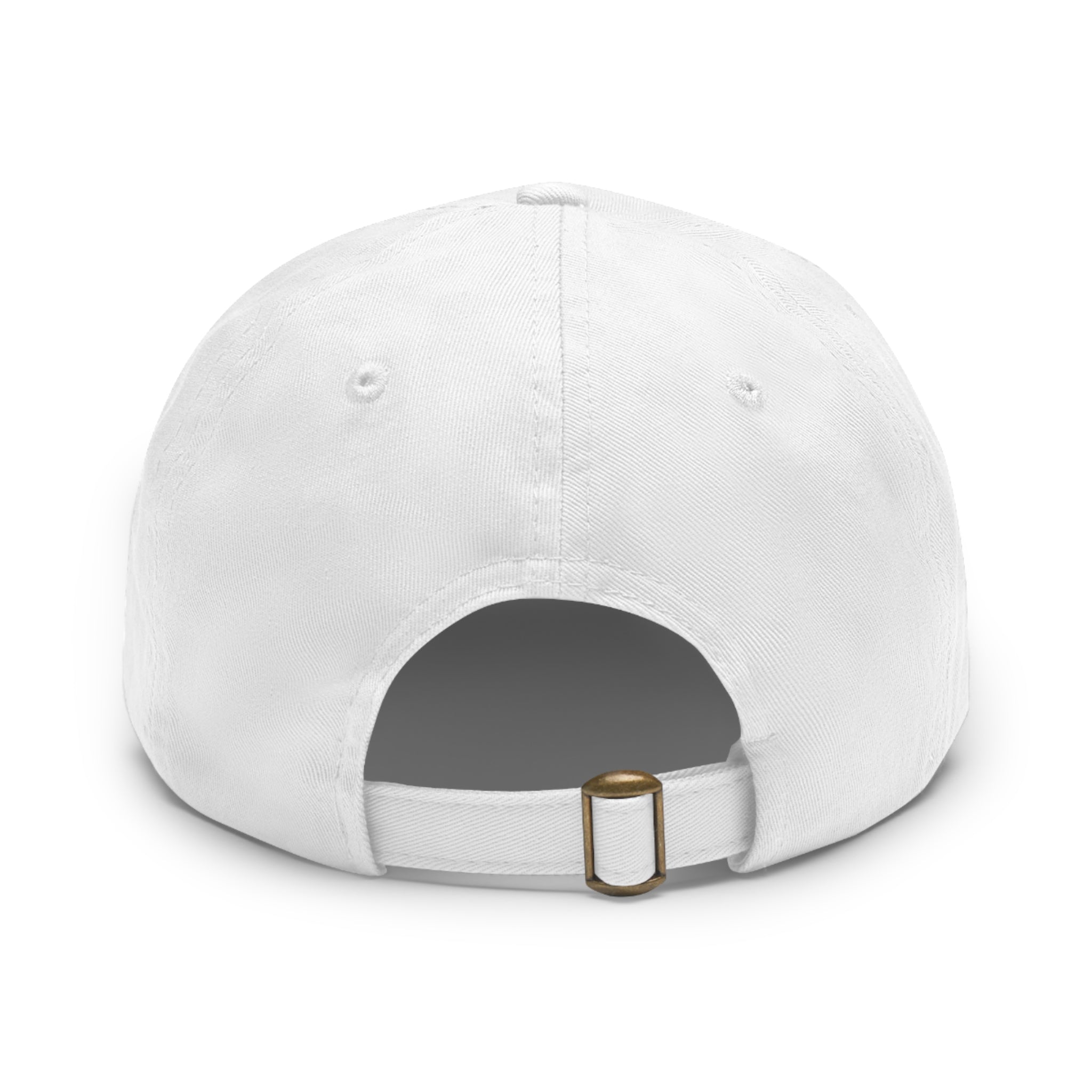 Retro Striped 'Dad' Leather Patch Hat