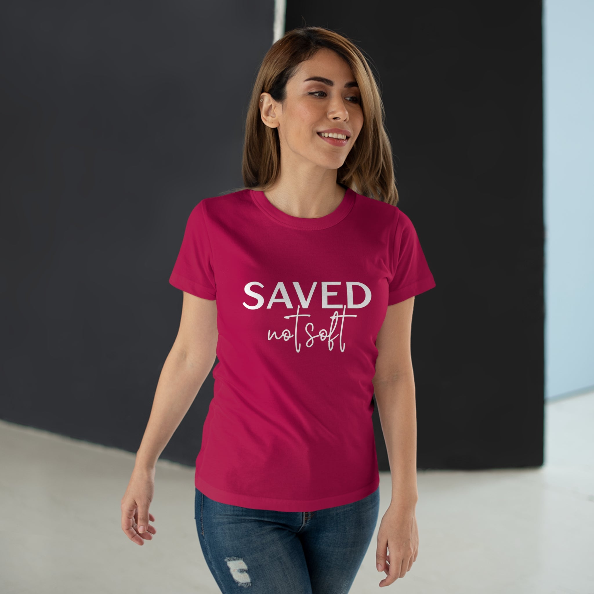 'Saved Not Soft' Women’s T‑Shirt
