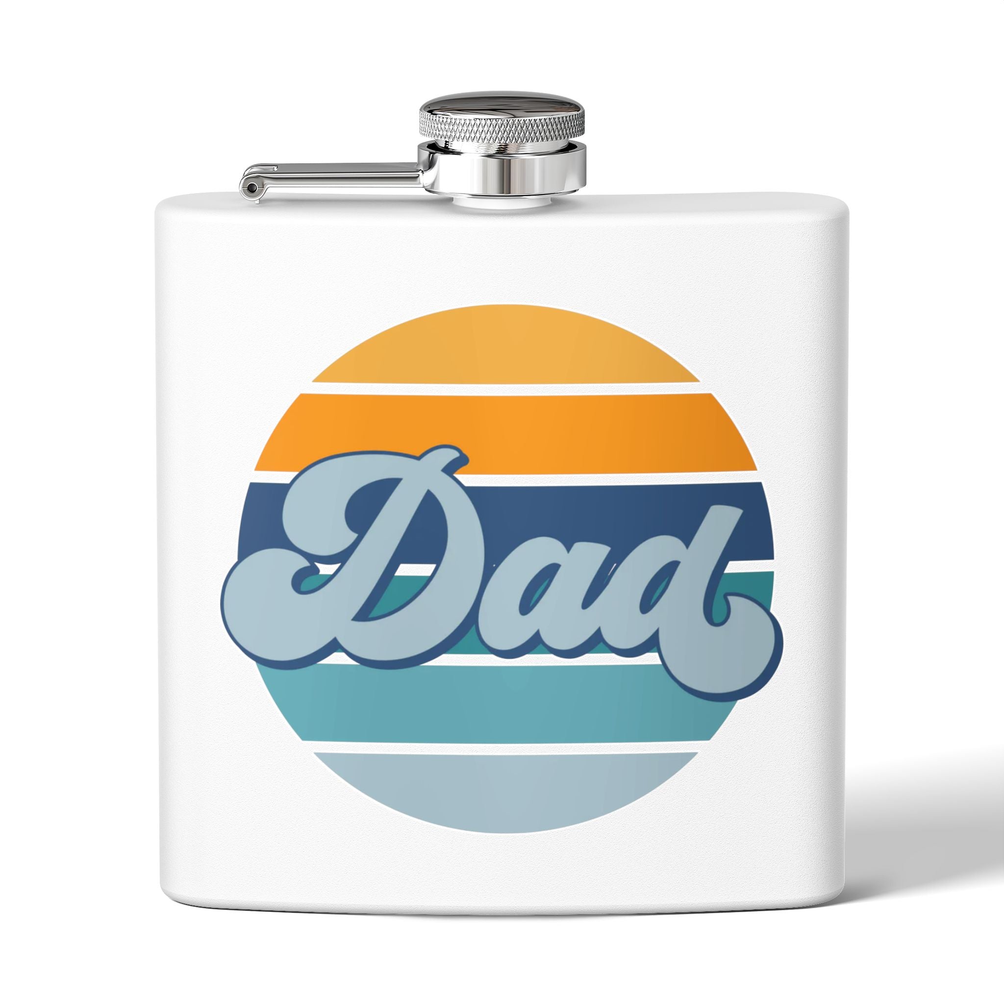 Retro Striped 'Dad' Flask