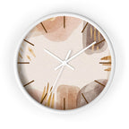 Abstract Neutral Watercolor Wall Clock