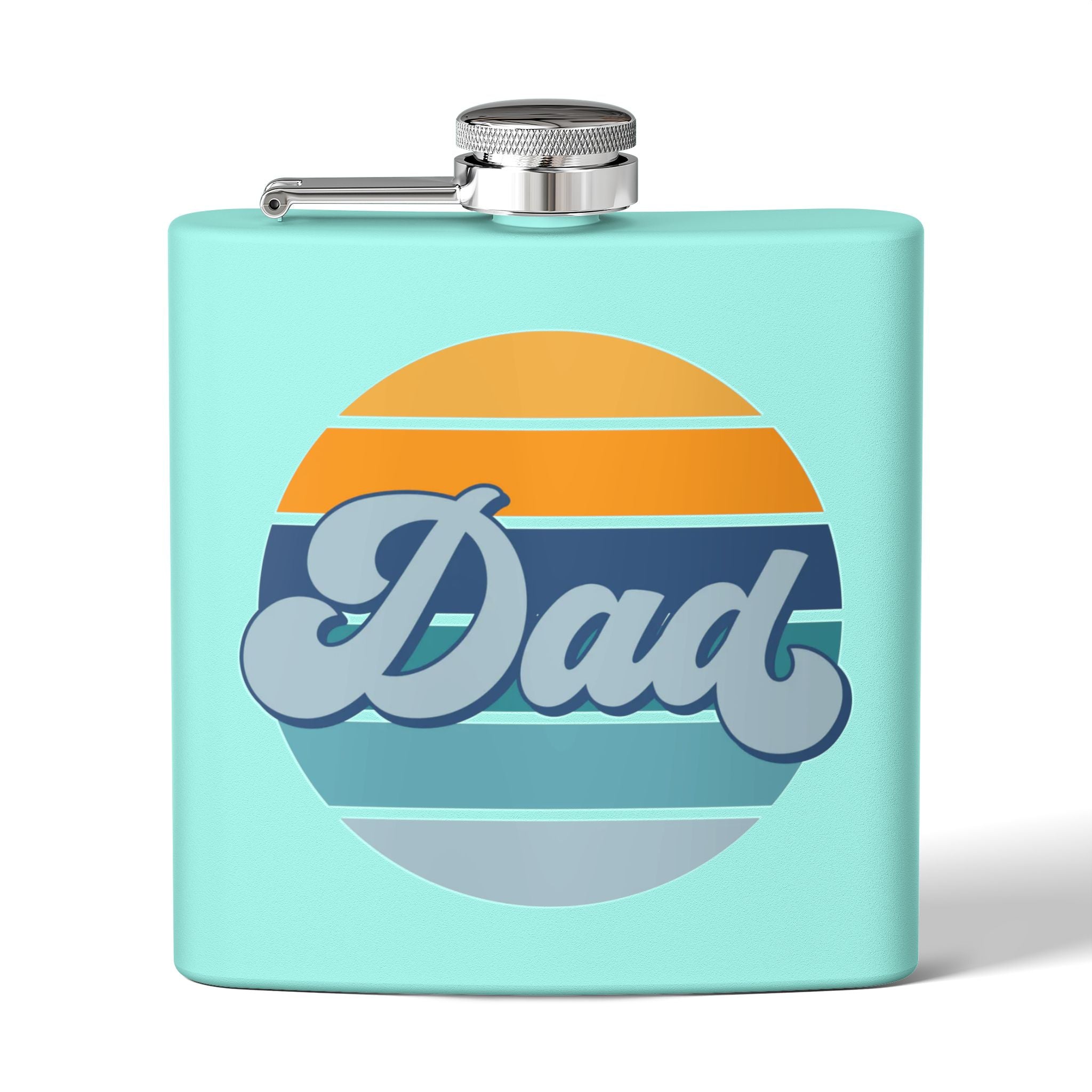 Retro Striped 'Dad' Flask