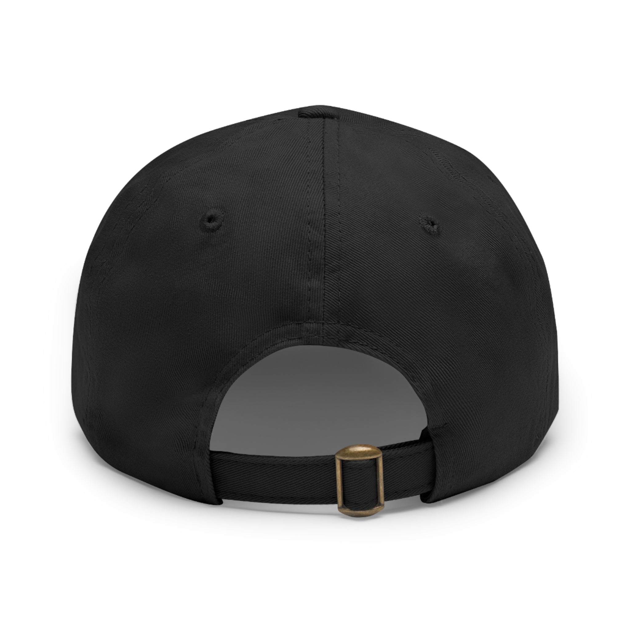 Retro Striped 'Dad' Leather Patch Hat