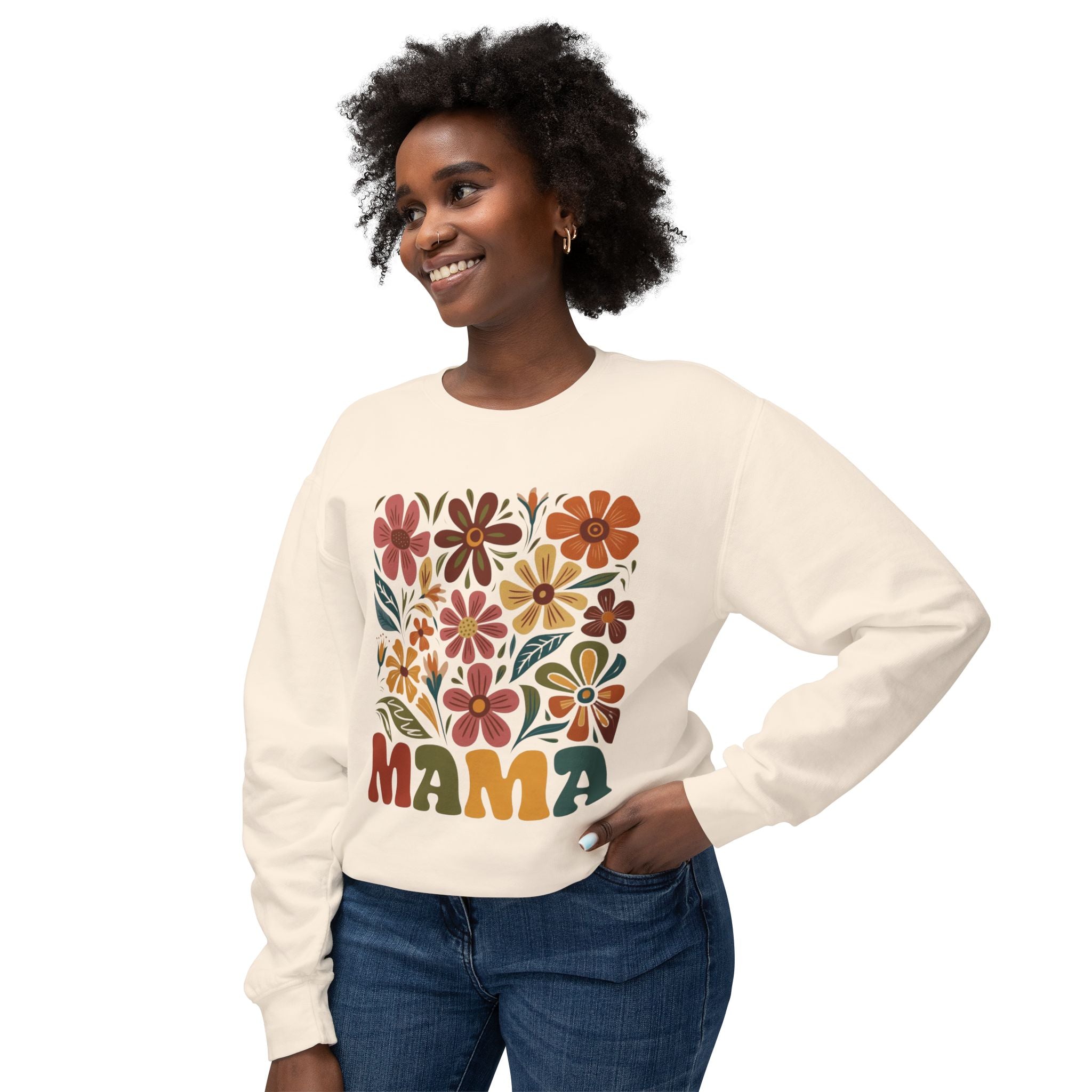 Retro Floral 'Mama' Crewneck Sweatshirt