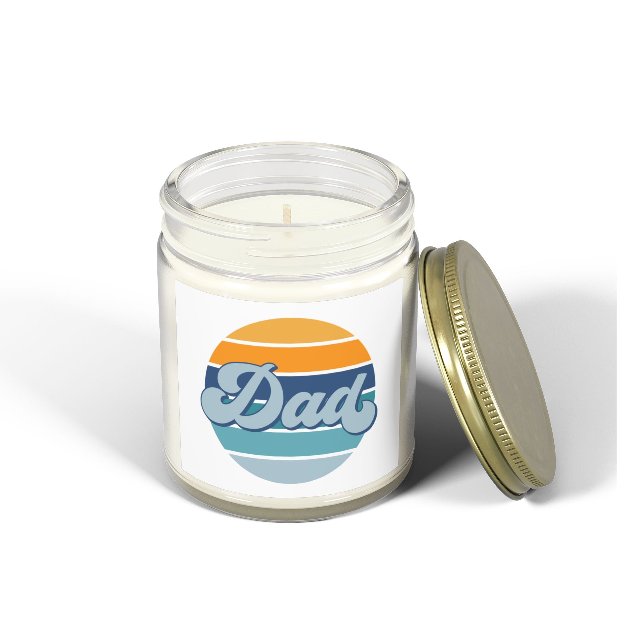 Retro Striped 'Dad' Scented Candle