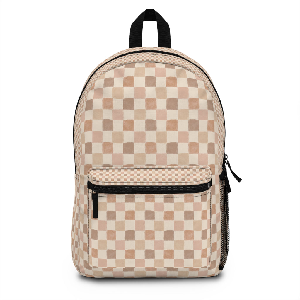 Boho Checkered Backpack