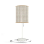 Beige Gingham Table Lamp