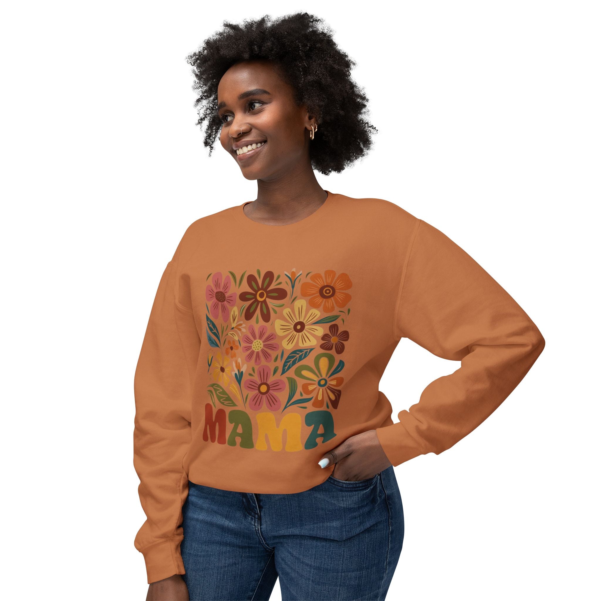 Retro Floral 'Mama' Crewneck Sweatshirt