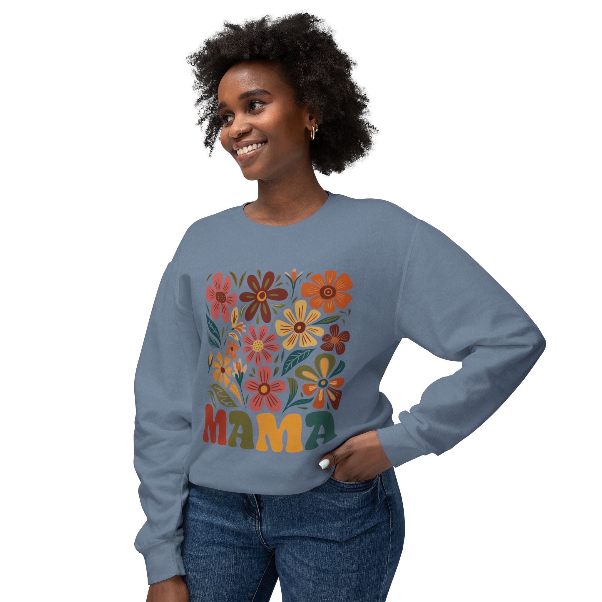 Retro Floral 'Mama' Crewneck Sweatshirt