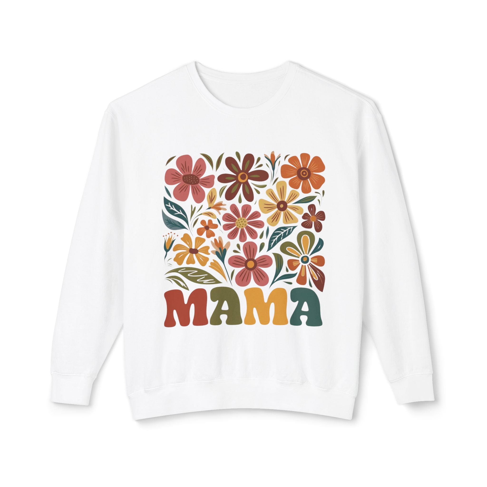 Retro Floral 'Mama' Crewneck Sweatshirt