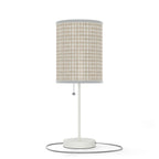 Beige Gingham Table Lamp