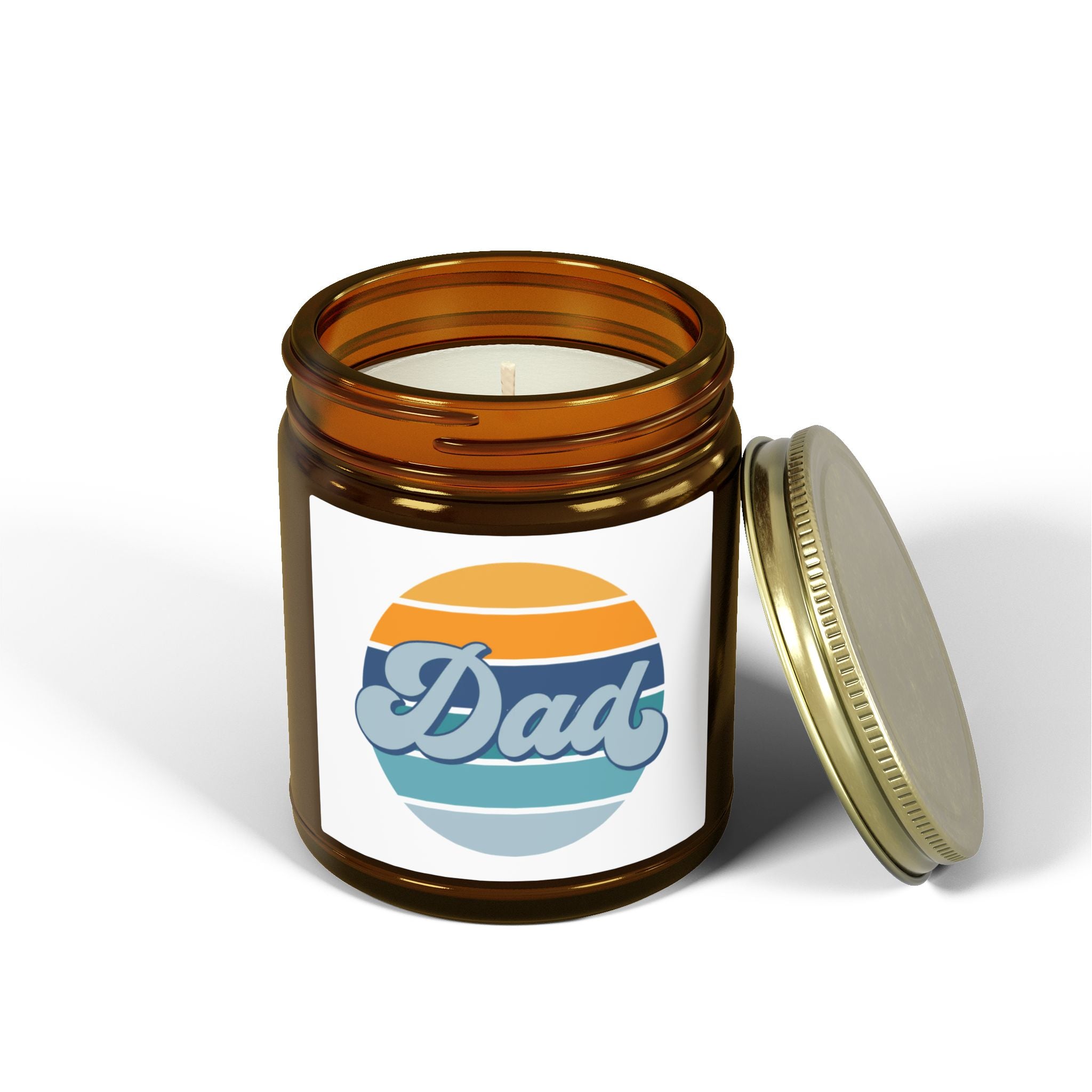 Retro Striped 'Dad' Scented Candle