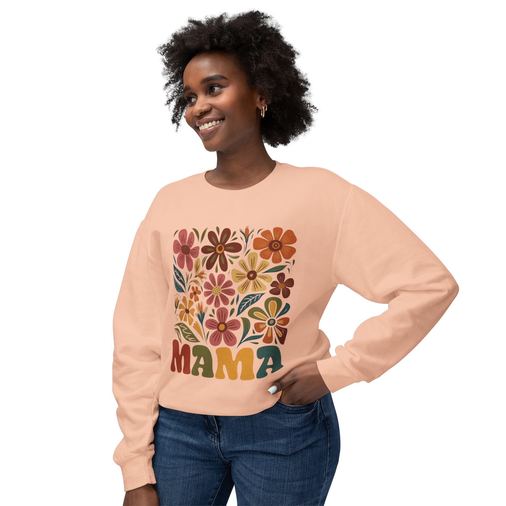 Retro Floral 'Mama' Crewneck Sweatshirt