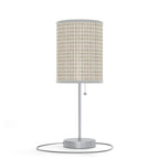 Beige Gingham Table Lamp