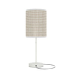 Beige Gingham Table Lamp