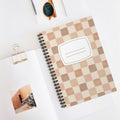 Boho Checkered Spiral Notebook