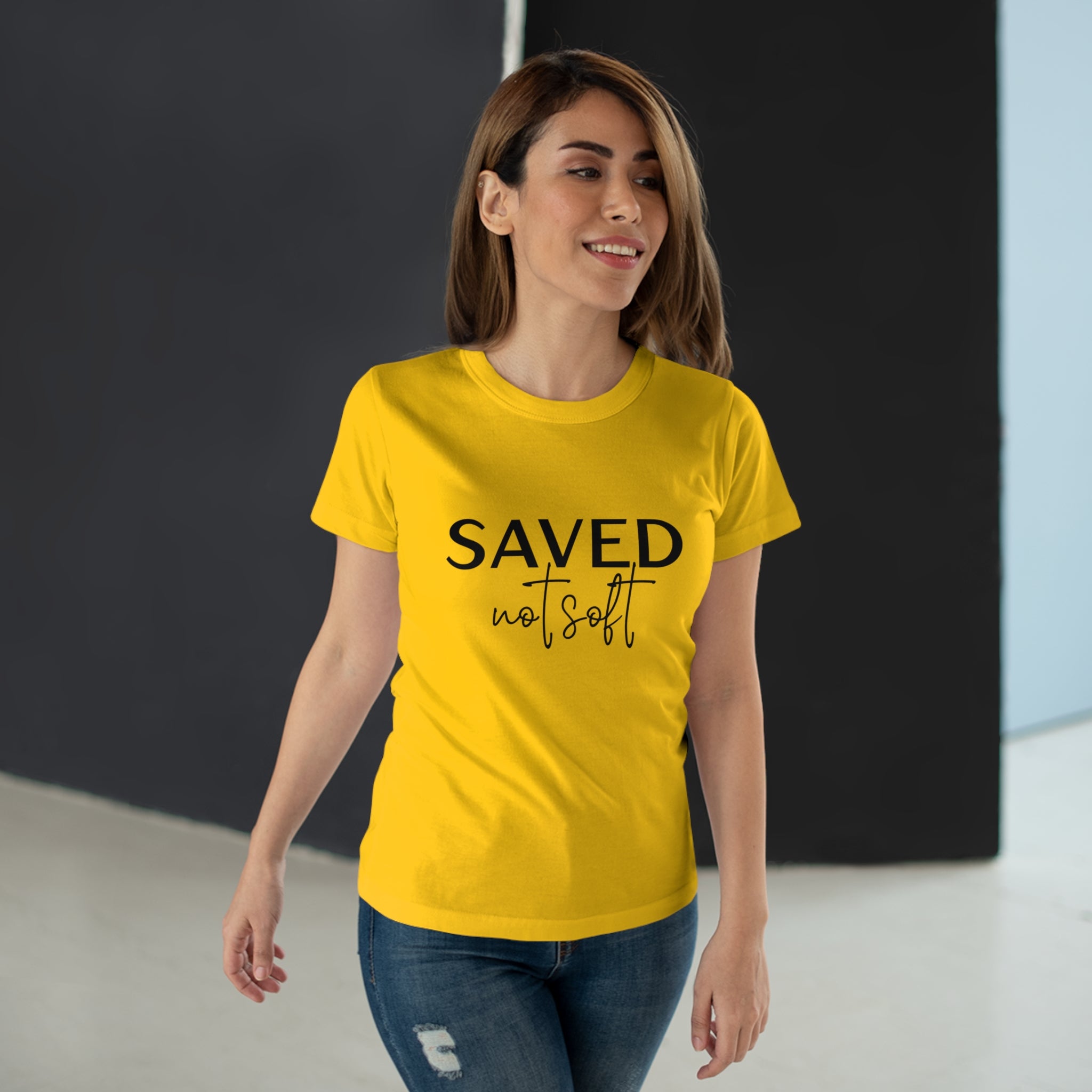 'Saved Not Soft' Women’s T‑Shirt
