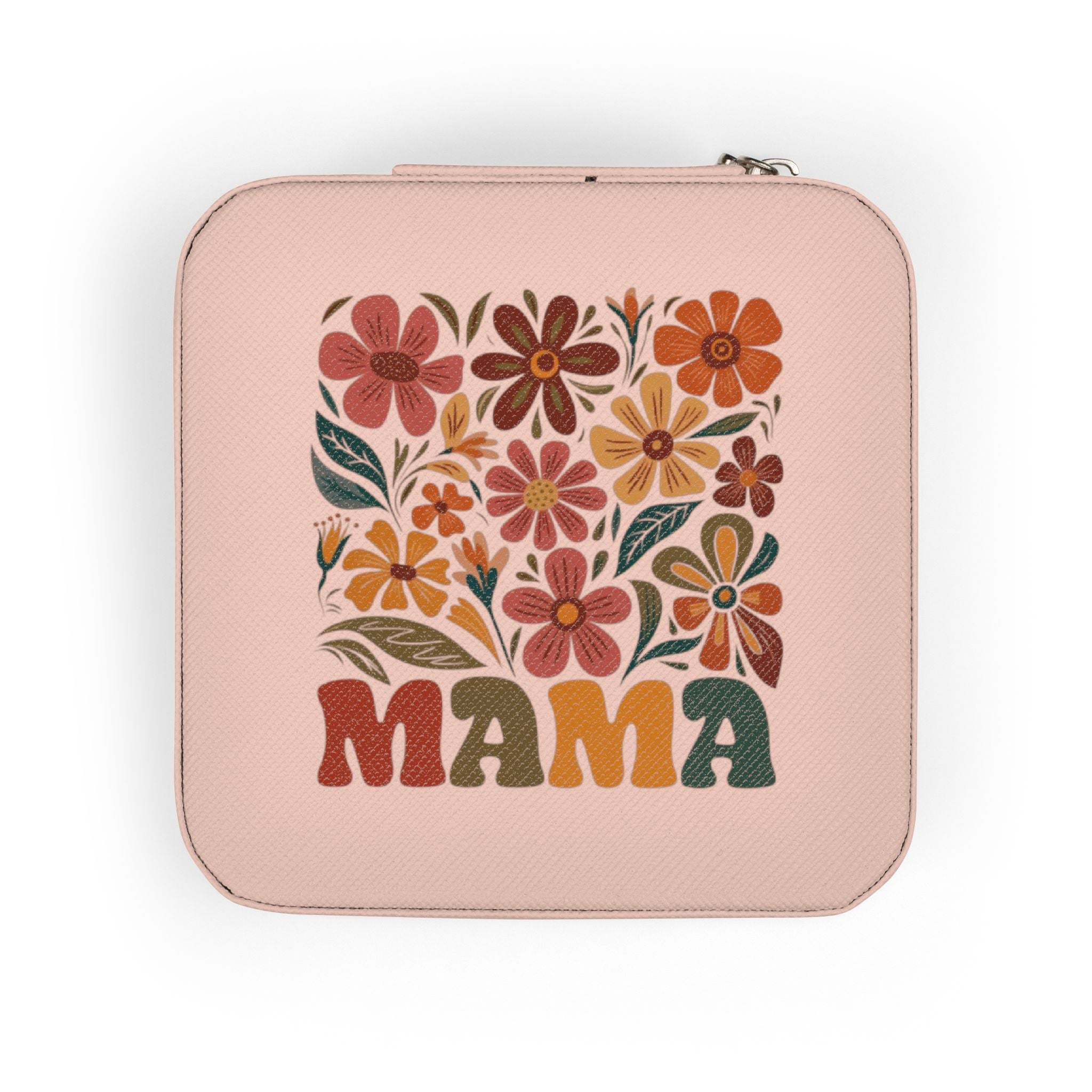 Retro Floral 'Mama' Jewelry Travel Case