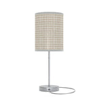 Beige Gingham Table Lamp