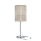 Beige Gingham Table Lamp