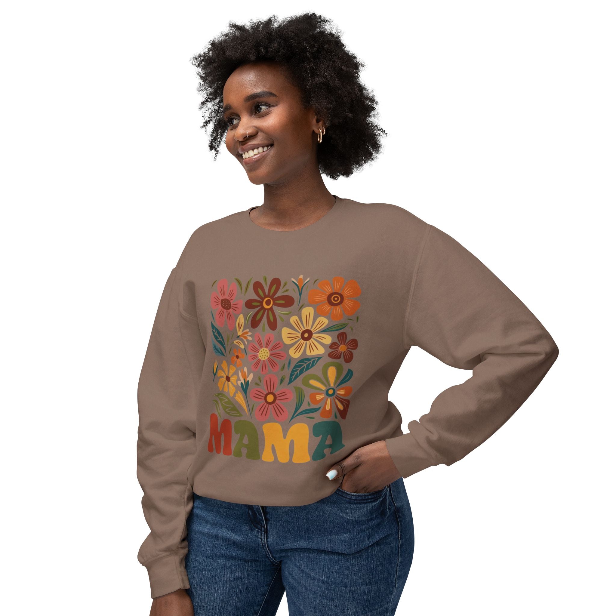 Retro Floral 'Mama' Crewneck Sweatshirt