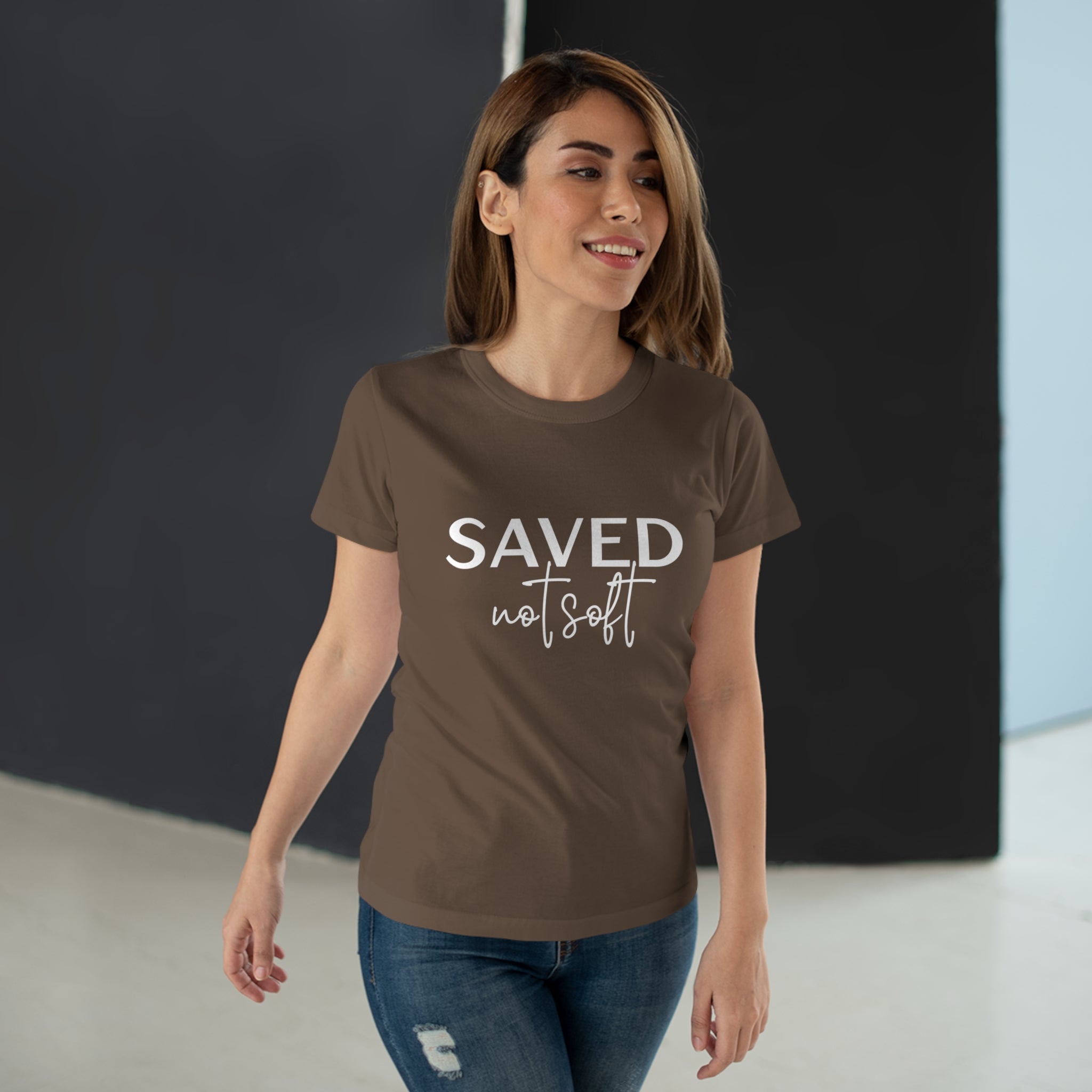 'Saved Not Soft' Women’s T‑Shirt
