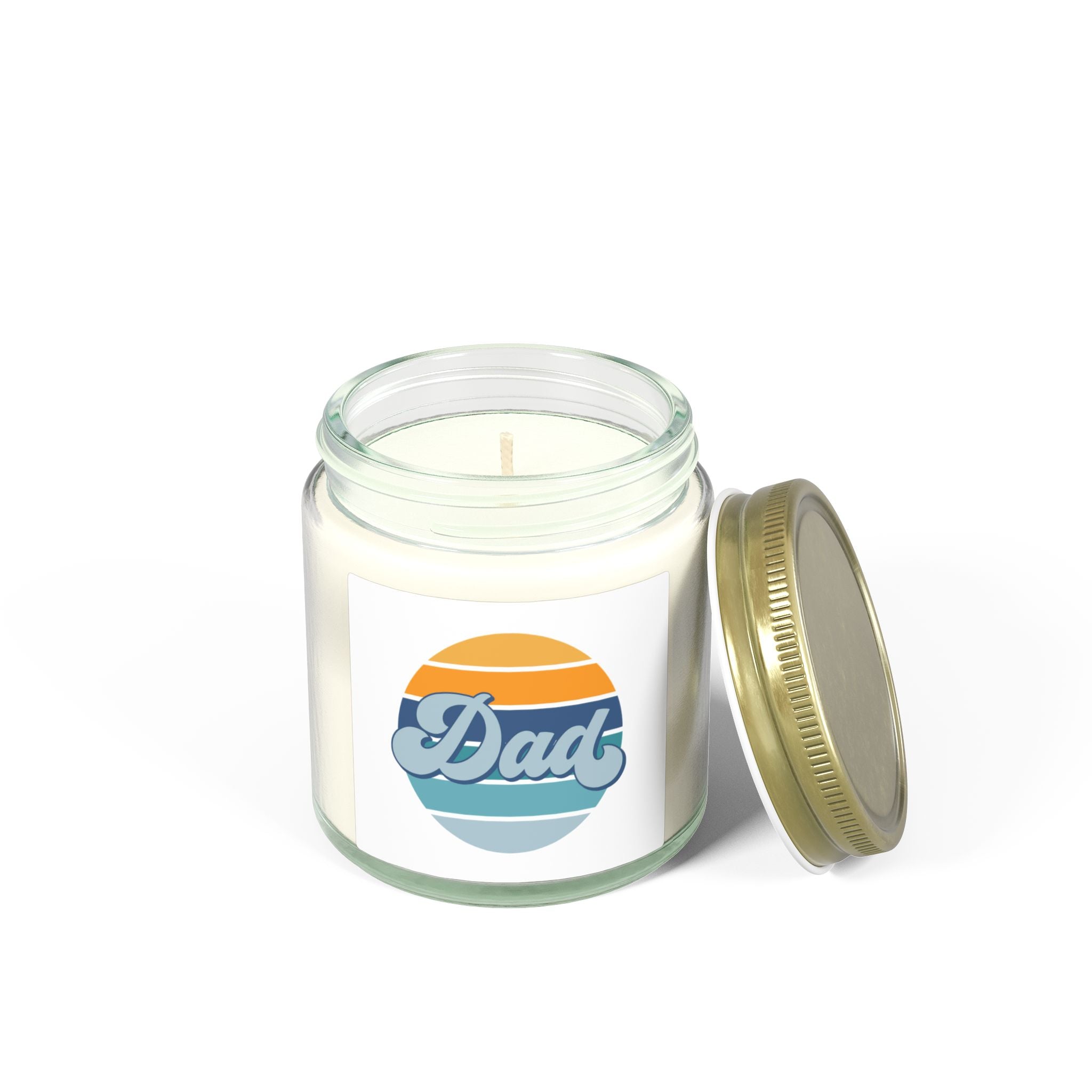 Retro Striped 'Dad' Scented Candle