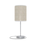Beige Gingham Table Lamp