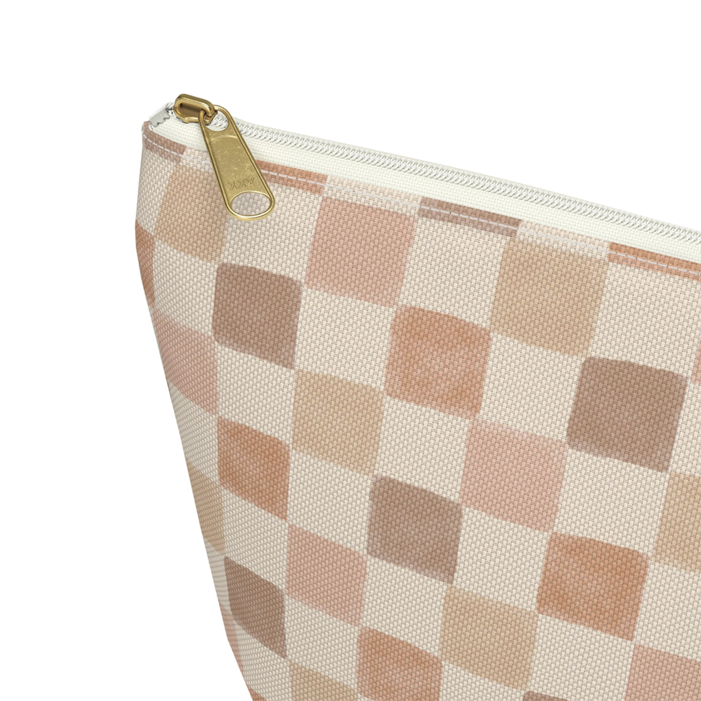 Boho Checkered Accessory Pouch