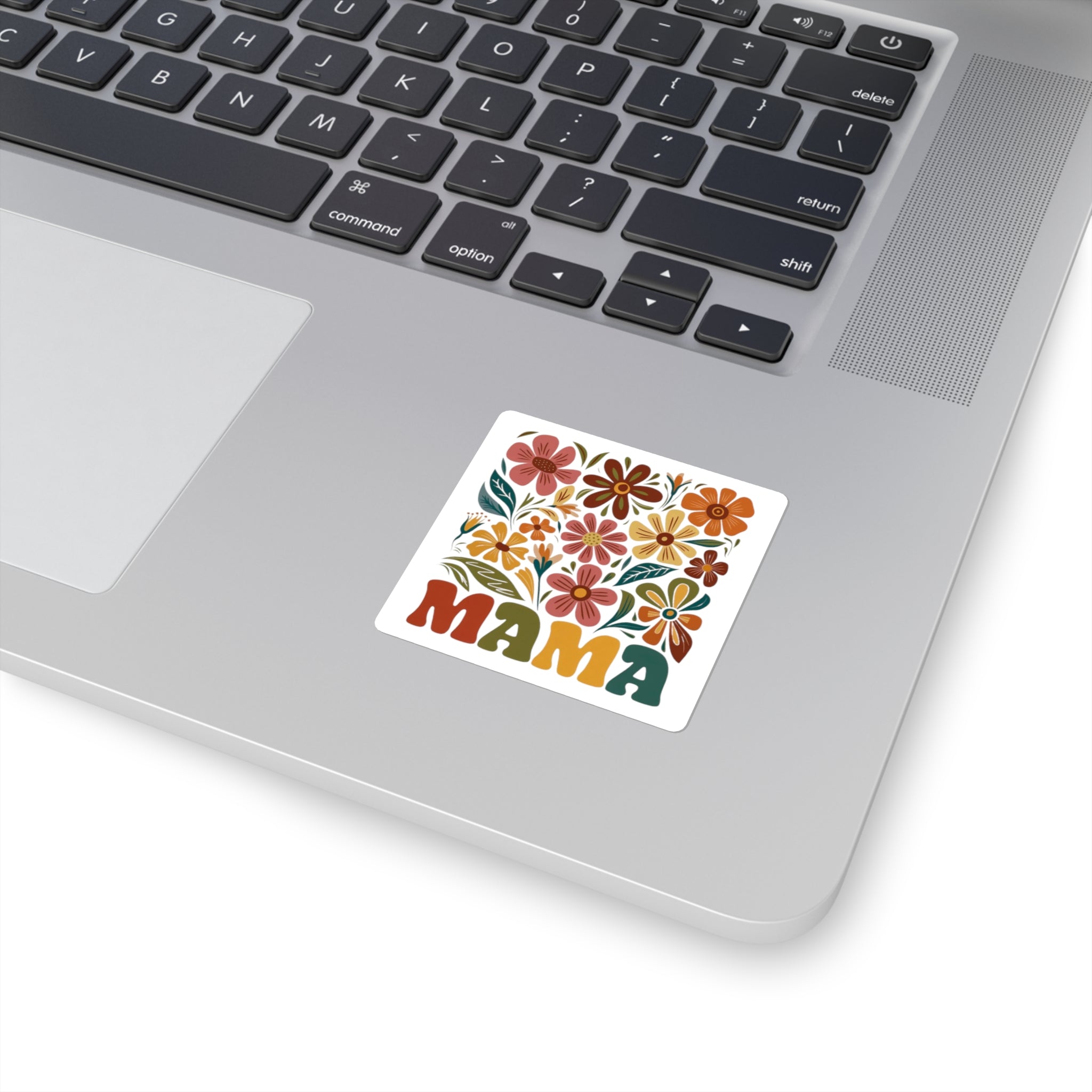 Retro Floral 'Mama' Square Sticker