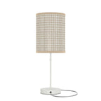 Beige Gingham Table Lamp