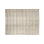 Beige Gingham Plaid Blanket
