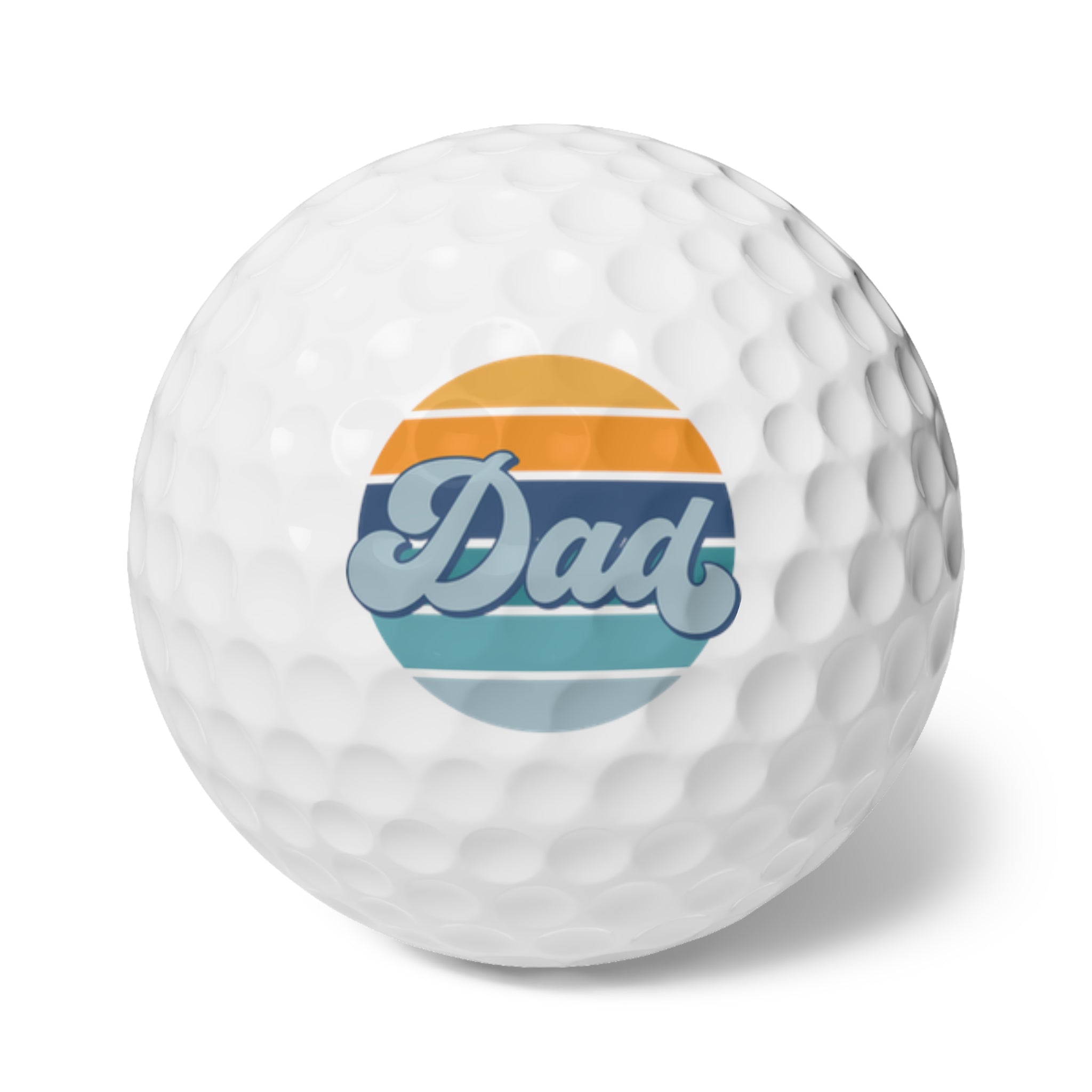 Retro Striped 'Dad' Golf Balls