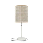 Beige Gingham Table Lamp