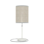 Beige Gingham Table Lamp