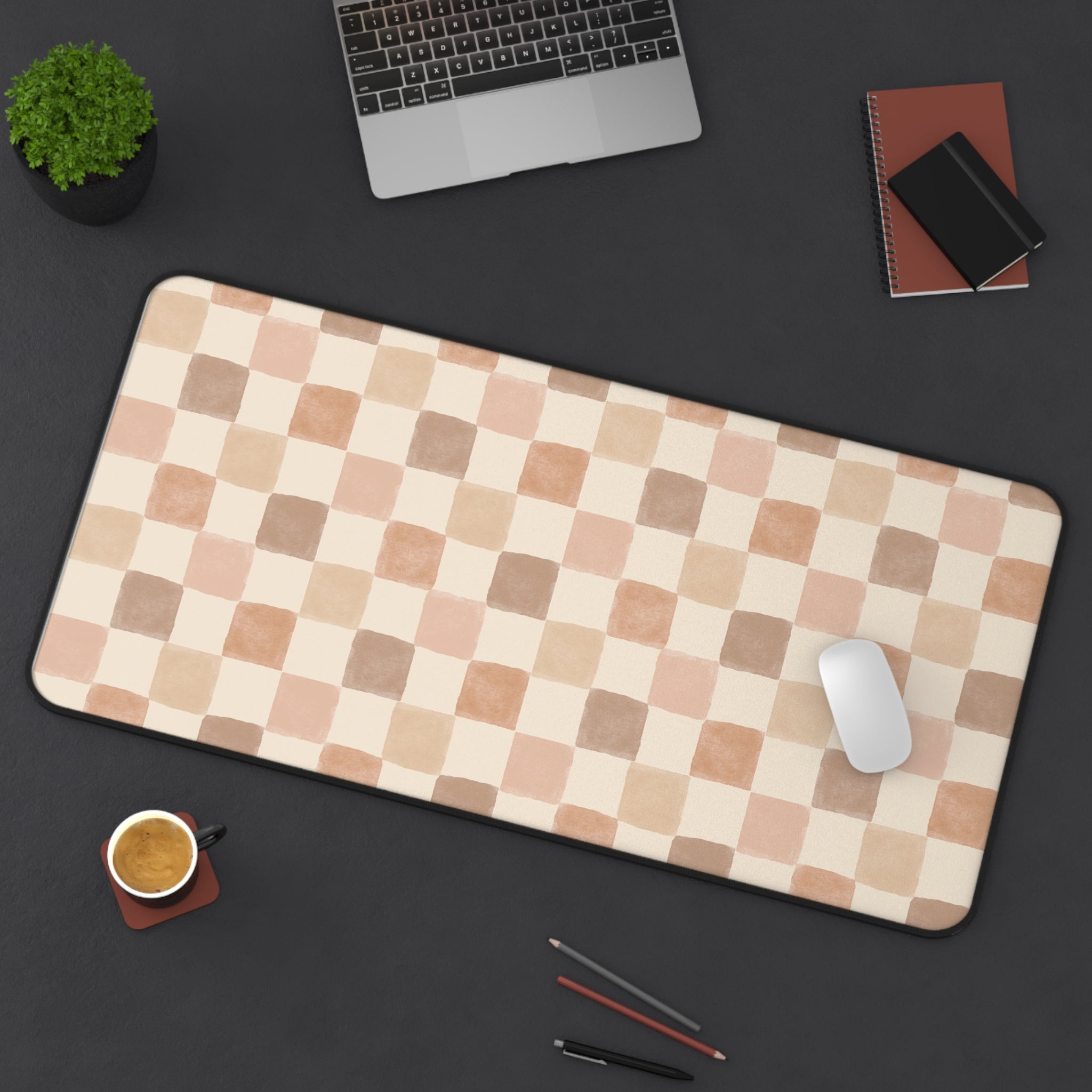 Boho Checkered Desk Mat