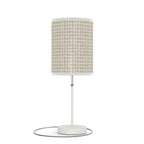Beige Gingham Table Lamp