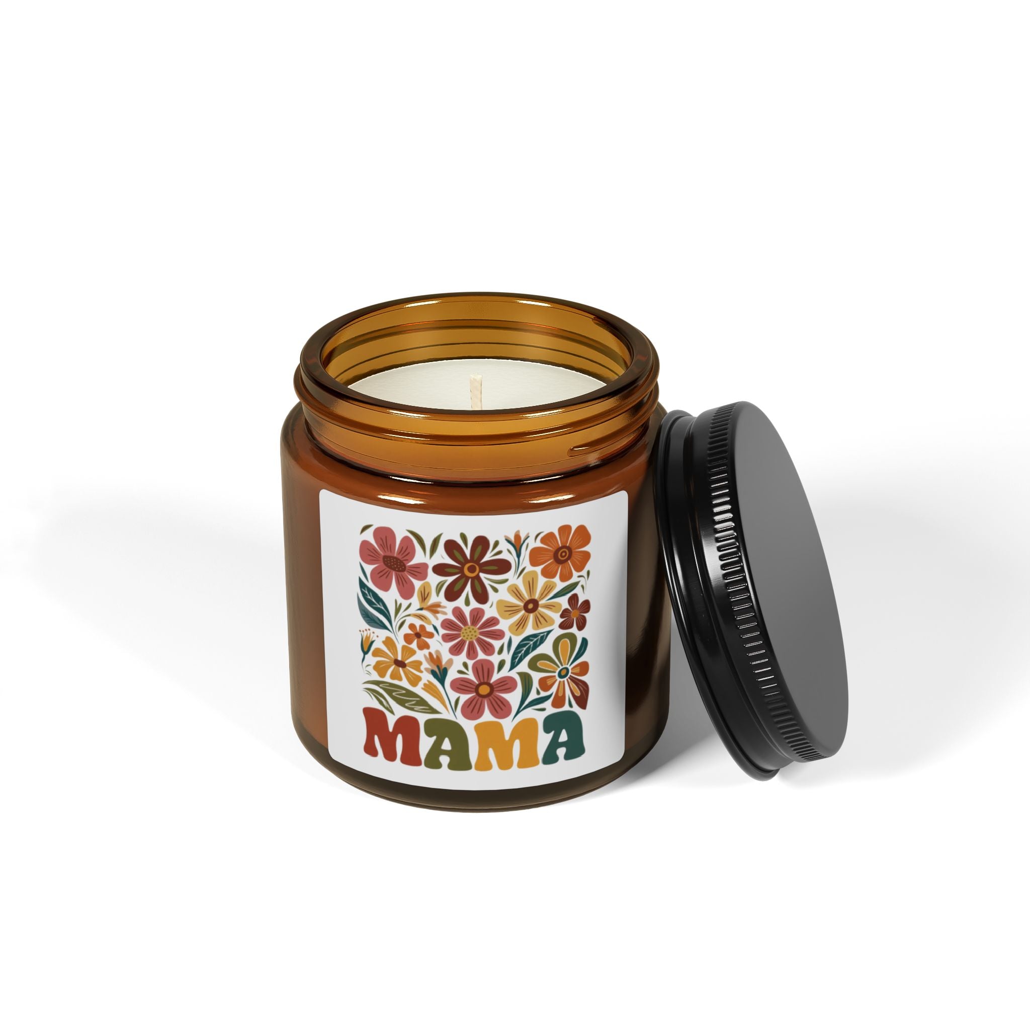Retro Floral 'Mama' Soy Candle