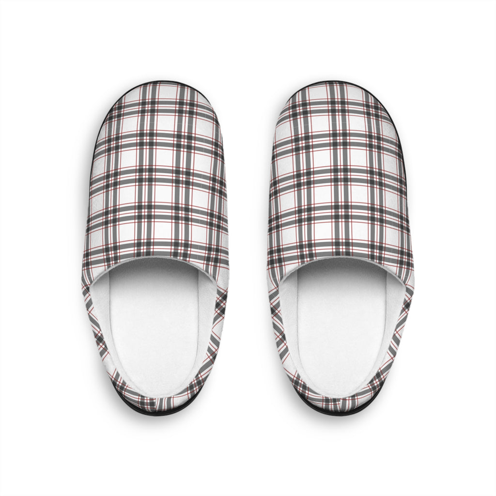 Black & White Tartan Men's Slippers