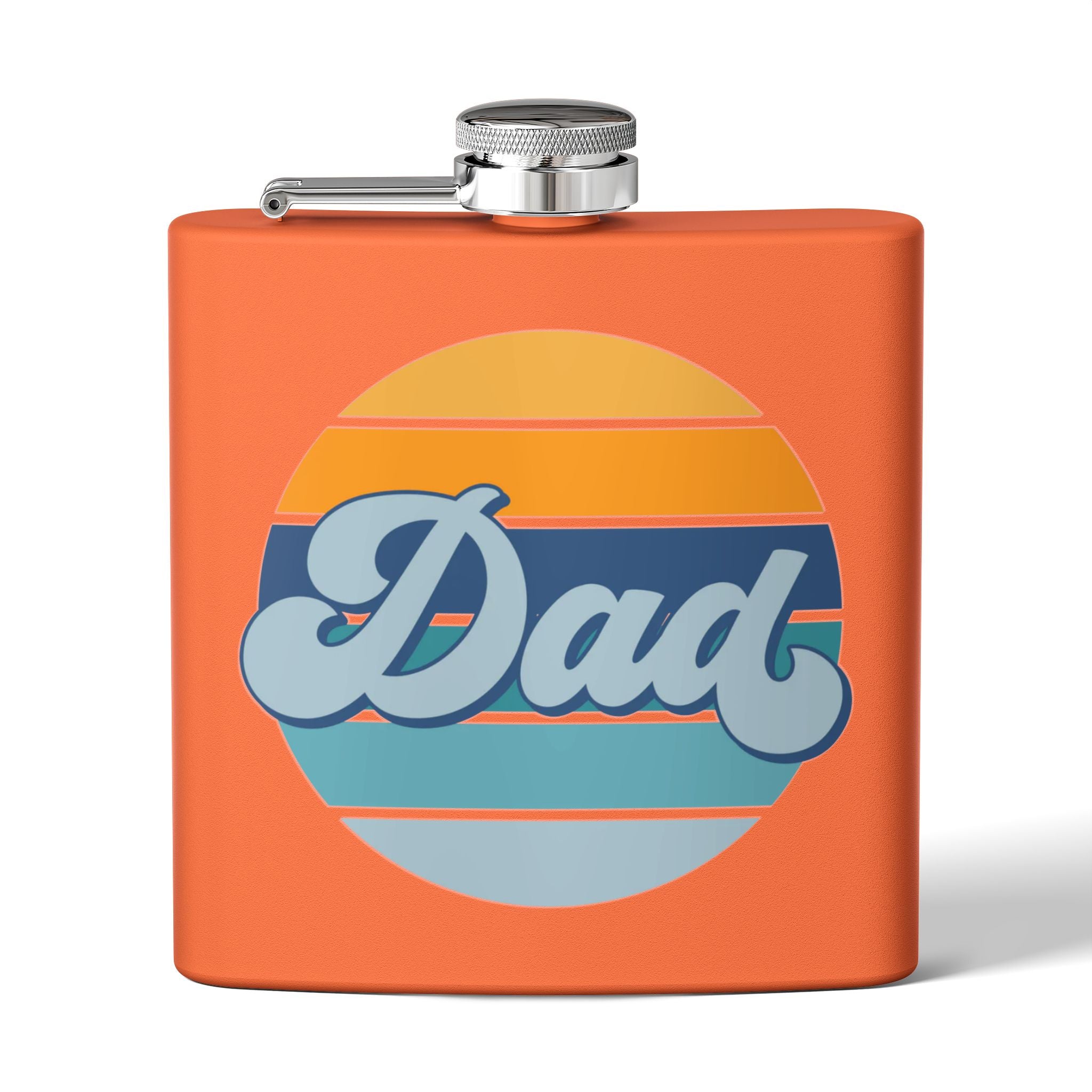 Retro Striped 'Dad' Flask