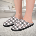 Black & White Tartan Men's Slippers