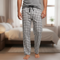 Black & White Tartan Men's Pajama Pants