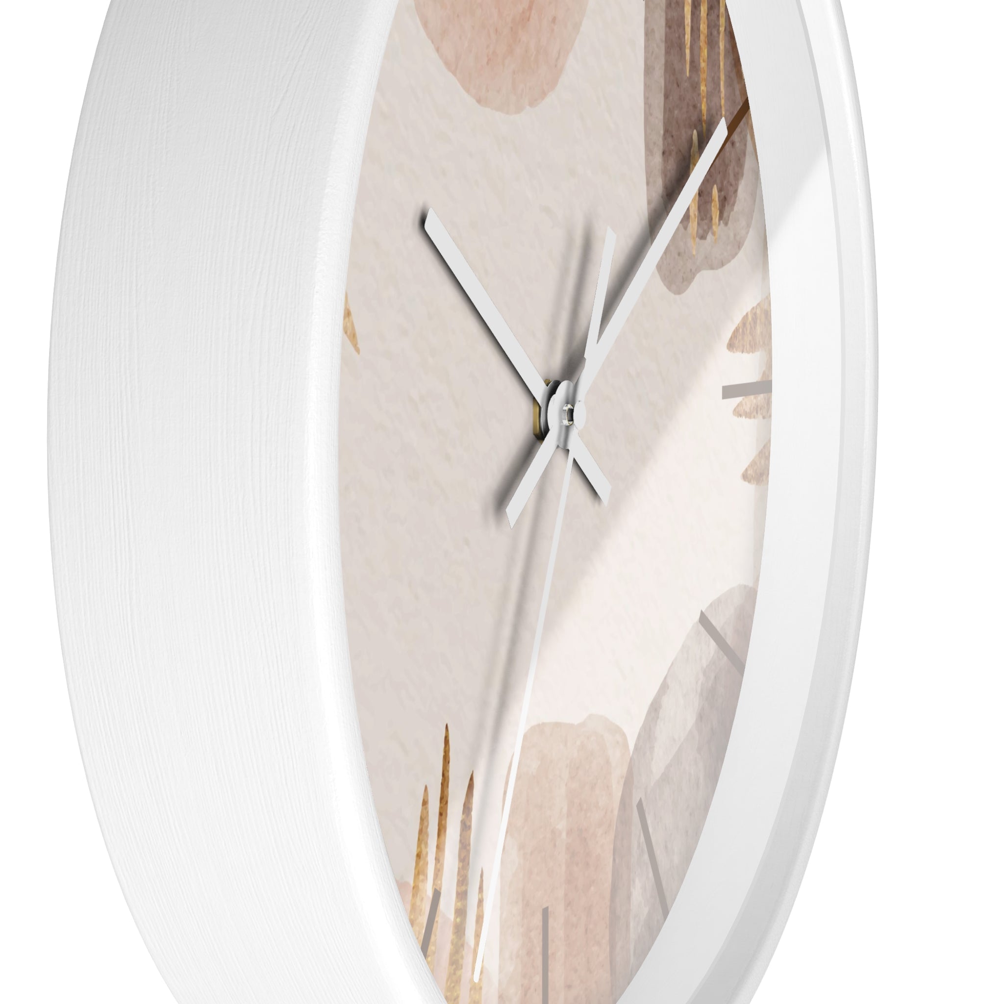 Abstract Neutral Watercolor Wall Clock