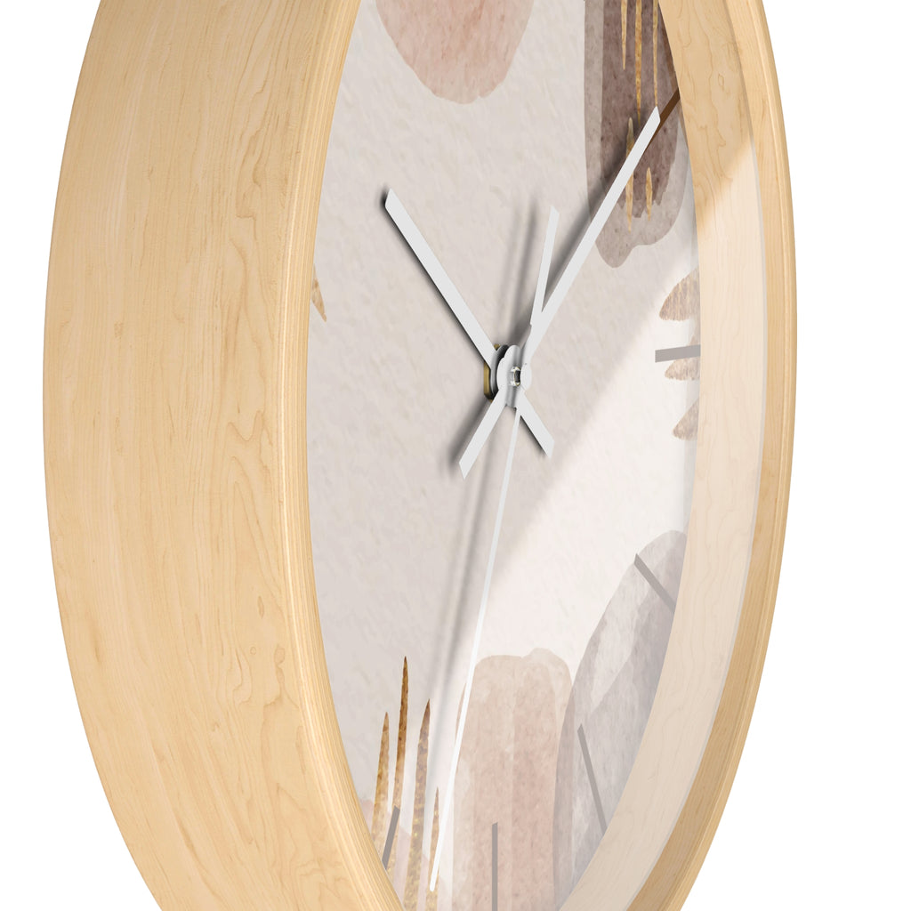 Abstract Neutral Watercolor Wall Clock