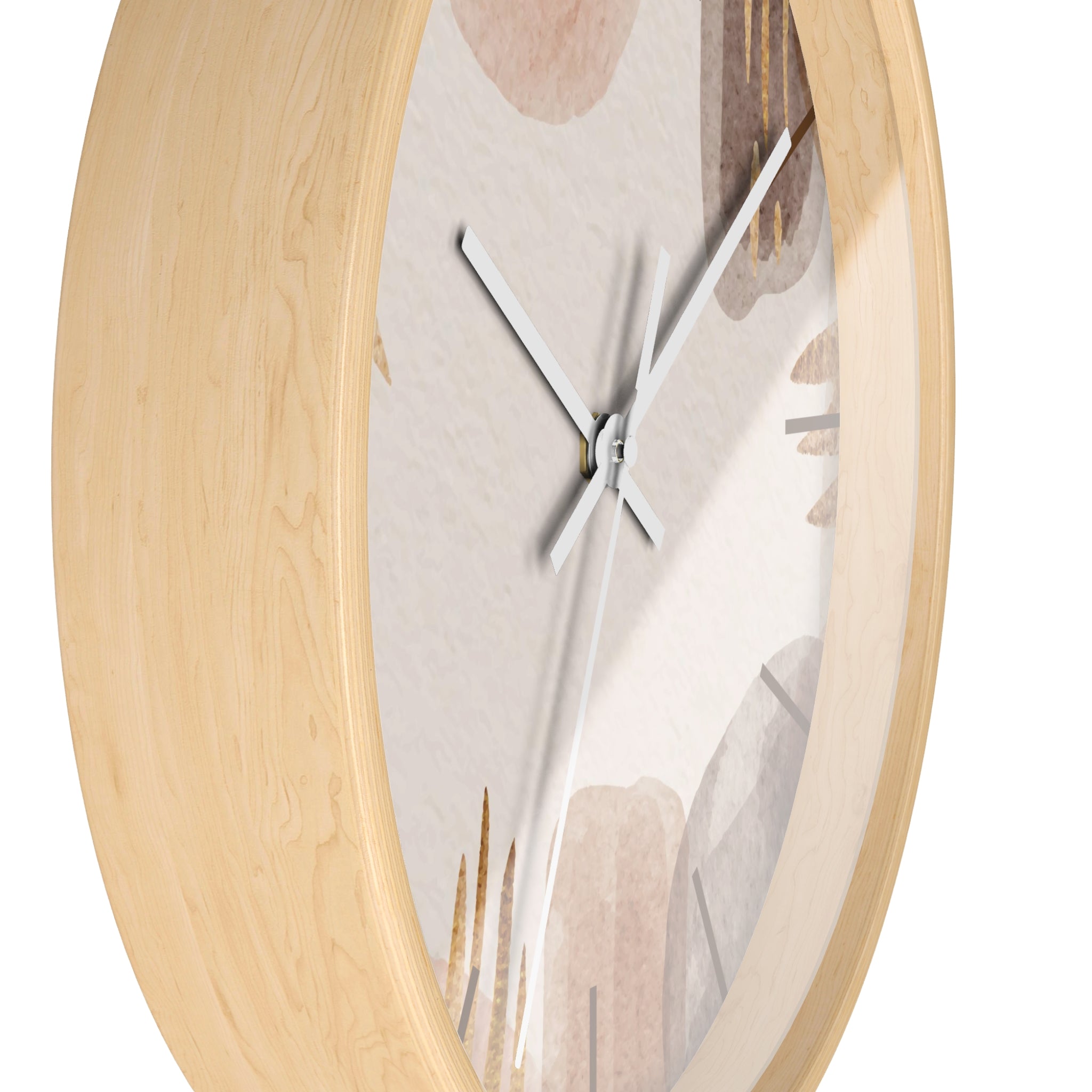 Abstract Neutral Watercolor Wall Clock