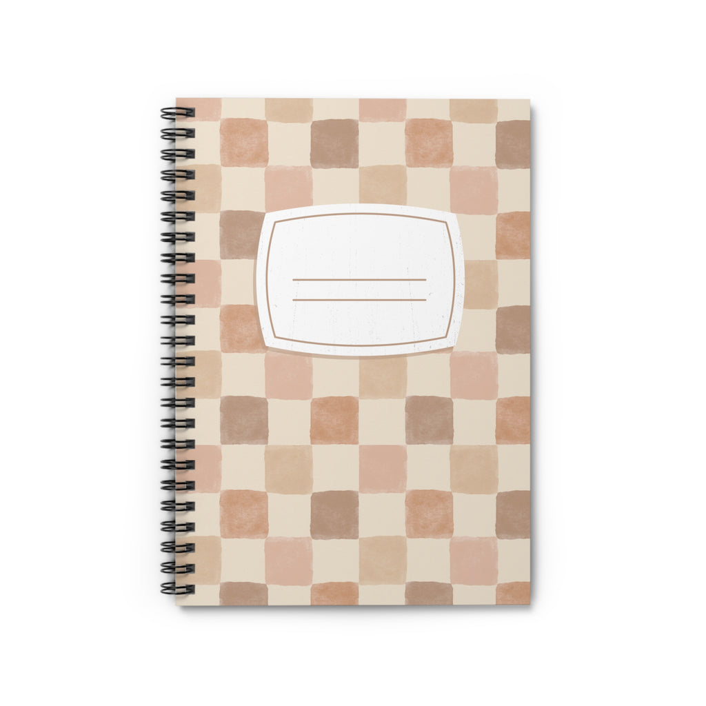 Boho Checkered Spiral Notebook